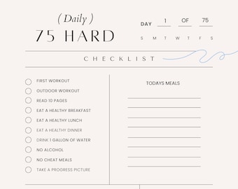 75 Hard Daily Digital Checklist