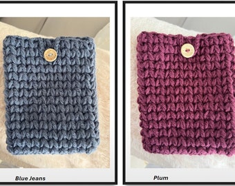 Super Soft Yarn Crochet Case Sleeve for Kindle or E-reader.   (Free Stickers with each order)
