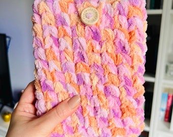 Super Soft Yarn Crochet Case Sleeve for Kindle or E-reader.   (Free Stickers with each order)