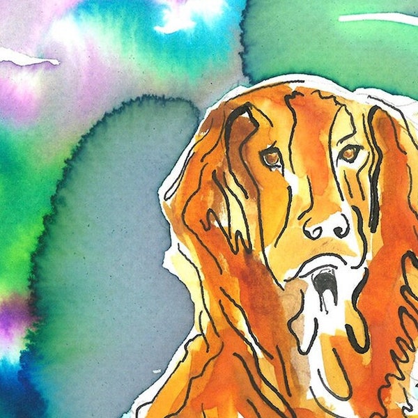 Irish Setter, Aquarell, handgemalt / digitaler Download oder personalisierte Version