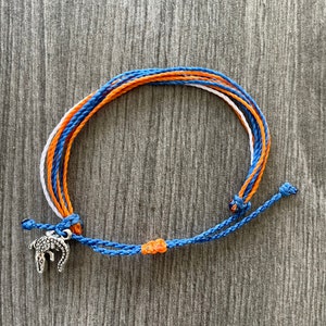 UF Gator bracelet Bracelets/Anklets  with gator charm (college bracelets) "Pura Vida" style