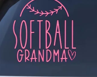 Softball Grandma Sports Vinyl Decal: Waterproof Car Sticker MULTIFUNCTIONAL VINYL • WEATHERPROOF