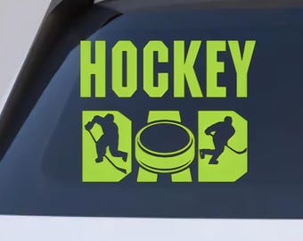 Hockey Dad Vinyl Decal | Sports Parent Sticker, Tumbler Laptop Window Graphic