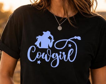 Cowgirl Heat Transfer | Western Shirt Design | Rodeo Iron On (Ready To Press)