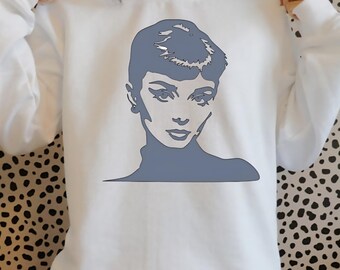 Retro 50s Beauty Heat Transfer, Hollywood Silhouette Iron On (Ready To Press)