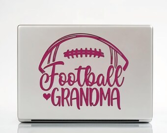 Football Grandma Vinyl Decal | Sports Fan Car Sticker, Tumbler Laptop Accessory