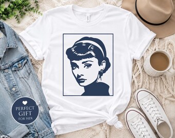 Retro 50s Beauty Heat Transfer, Hollywood Glam Silhouette Iron On (Ready To Press)