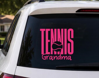 Tennis Grandma Vinyl Decal Sticker | Sports Lover Car Decal, Water Bottle Laptop Tumbler Accessory