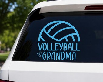 Volleyball Grandma Vinyl Decal | Sports Grandma Sticker for Cars, Tumblers