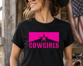 Cowgirls Star Heat Transfer | Ready To Press or Iron Western Shirt Design