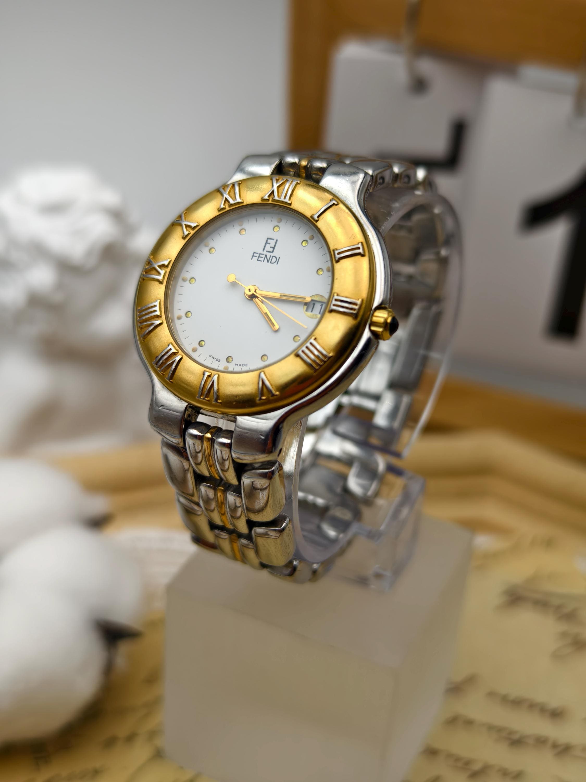 Vintage Fendi 900G Unisex Quartz Two-tone Roman Dial Watch 38mm - Etsy