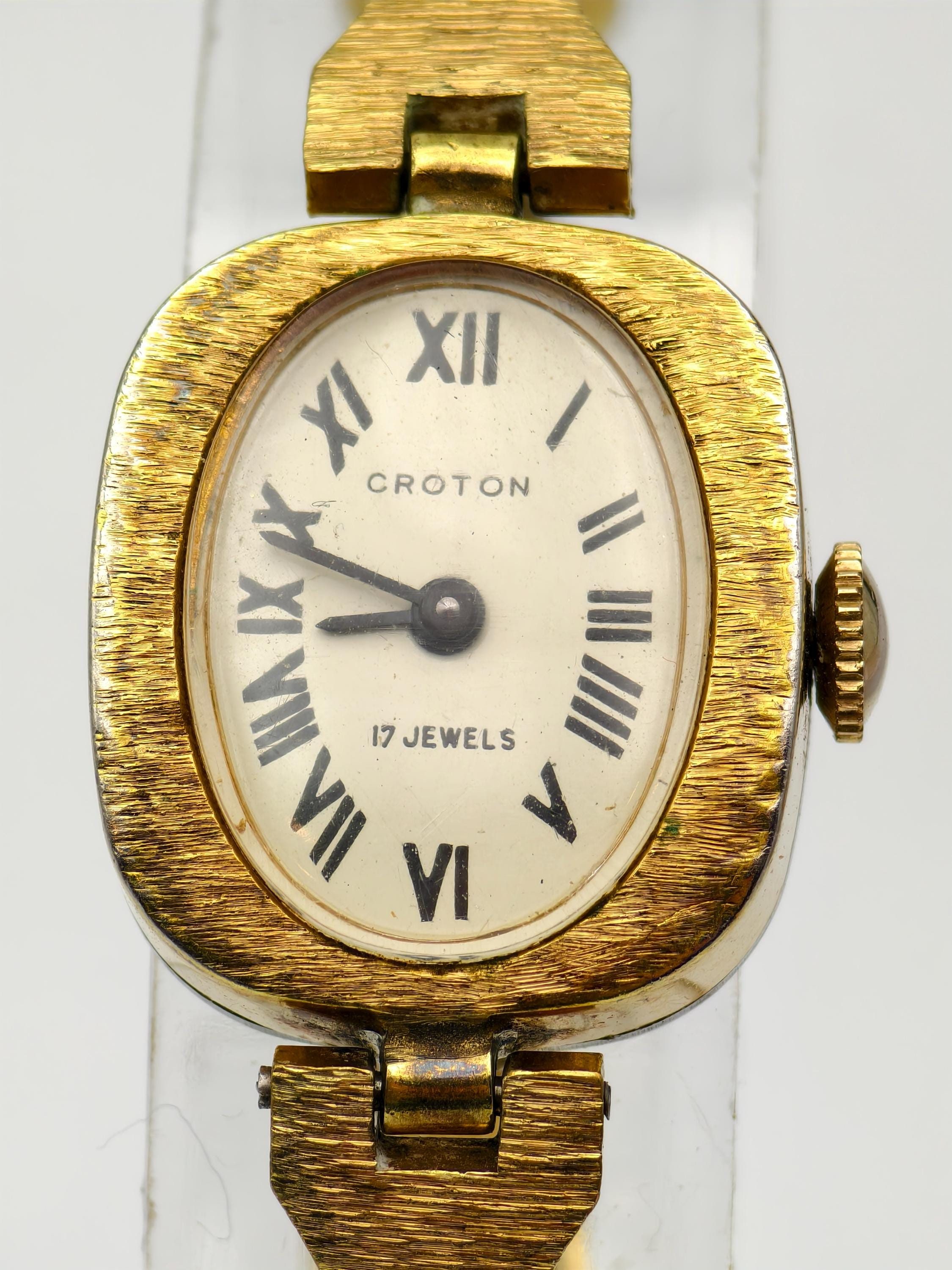 Montre Femme Croton 17 Bijoux Mouvement Mécanique - Occasion - Avec Boîtier Et Bracelet