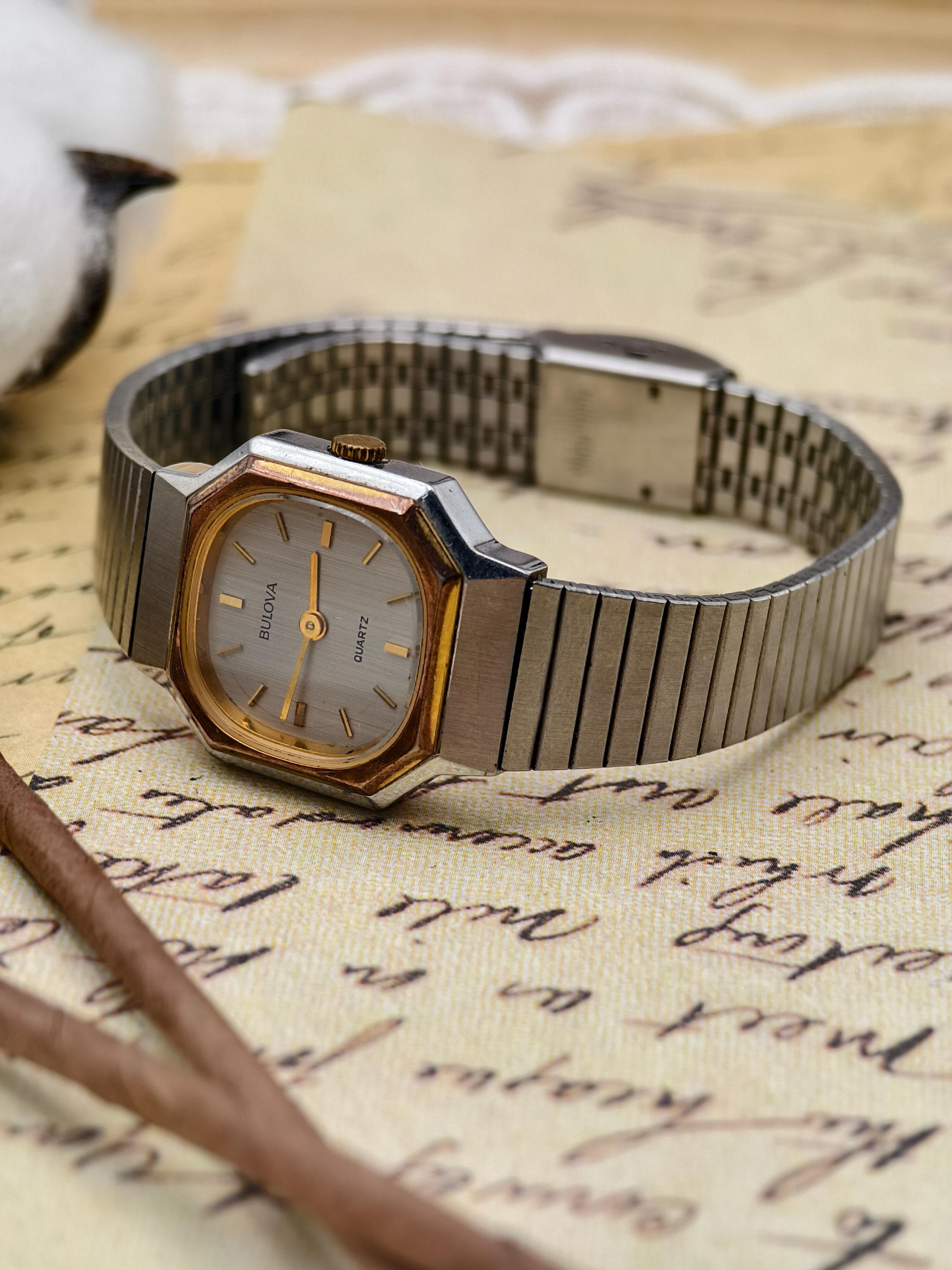 Vintage NOS 1984 Bulova 108297 Ladies Quartz Watch Two Tone Band New With Papers Two Tone Bulova - Etsy main image 3