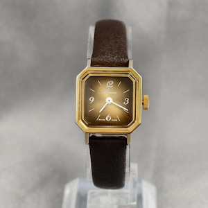 Orologio meccanico ottagonale vintage da donna Lucerne Swiss color oro