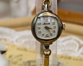 VTG Swiss 10GF Lady Nelson Wrist Watch Lady Nelson Swiss-made Ladies Watch | Vintage Floral Gold  main image 3