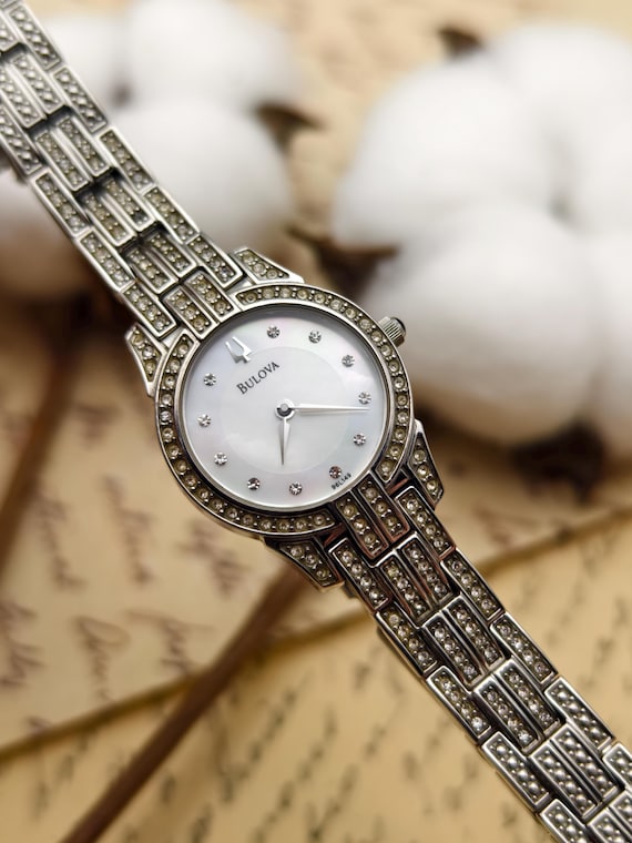 Bulova Ladies Vintage Watch w/ Crystals Women main image 4