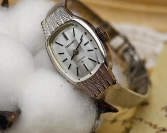 1970年代のヴィンテージ セイコー レディース 機械式腕時計 17石