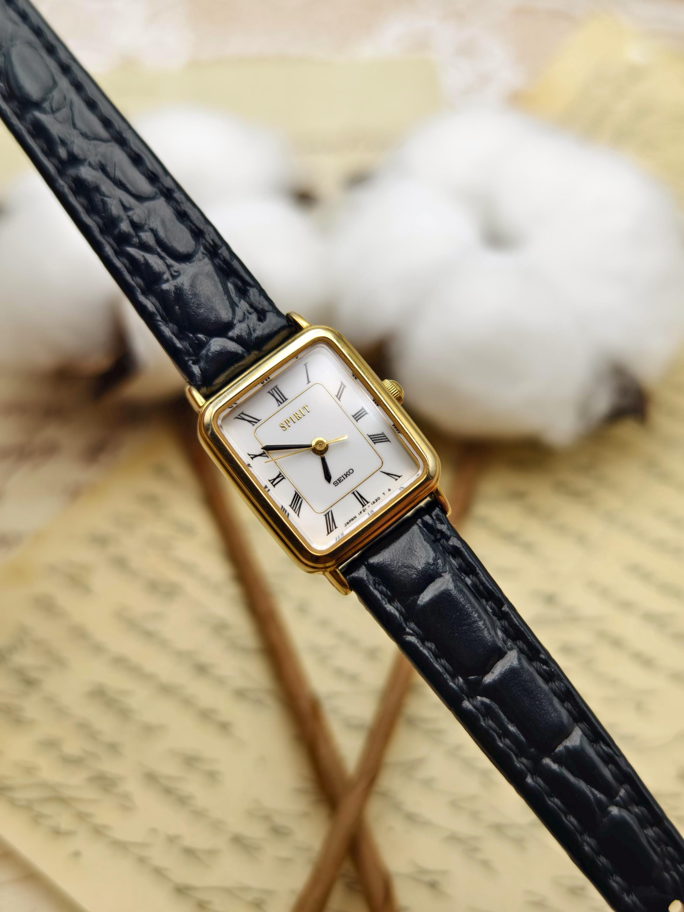 90s Vintage Seiko Spirit tank コンビ 稼働品 Seiko Tank Spirit - Etsy