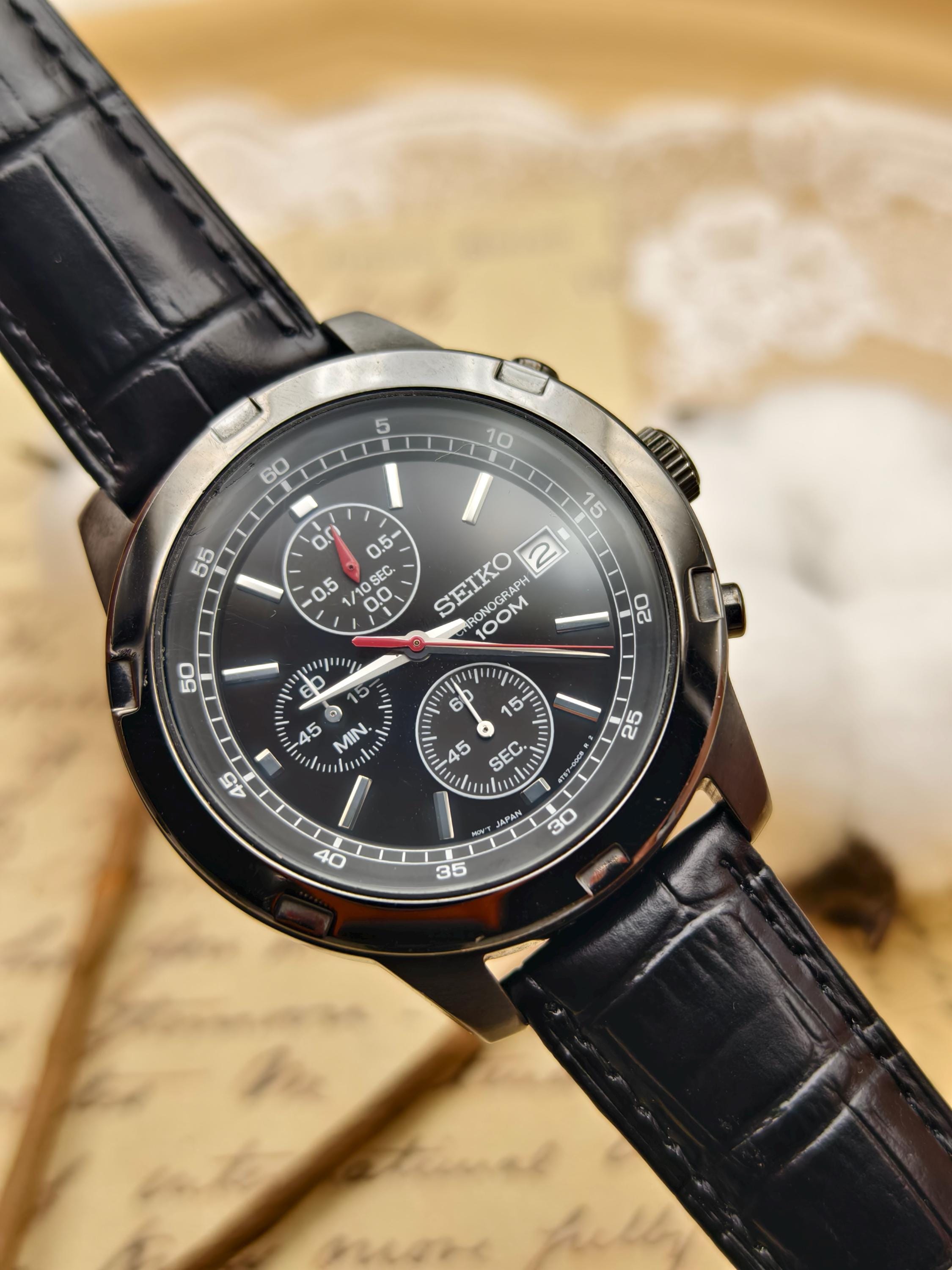 Seiko Chronograph 100 M - Etsy