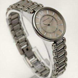 Anne Klein Silver-Tone Crystal Bezel Mother-of-Pearl Dial Watch Anne Klein Women main image 3
