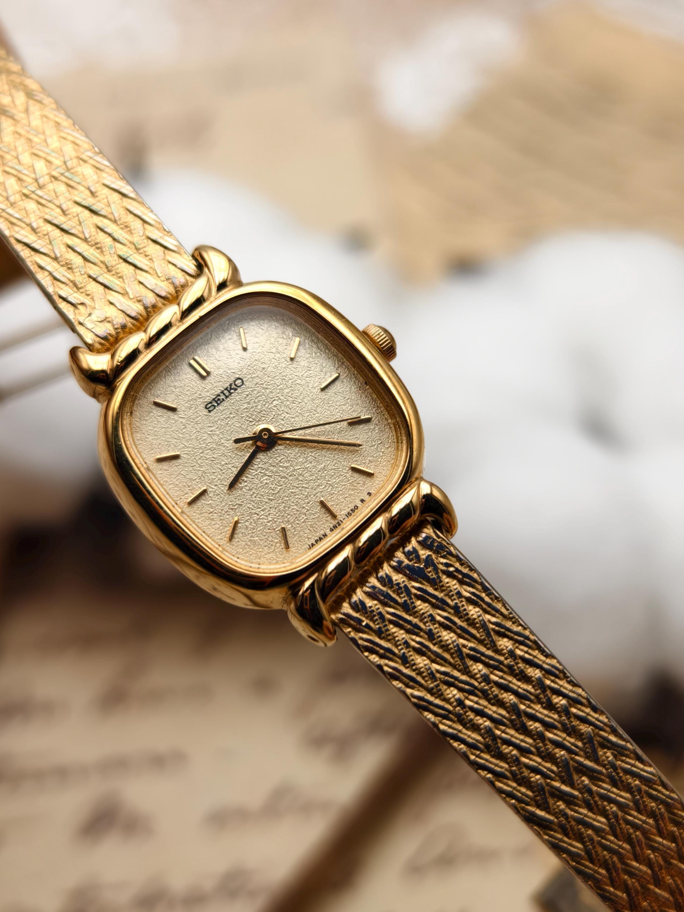Vintage Ladies PZ Japan Quartz Square Face 925 Silver Leather Band Wristwatch 8\