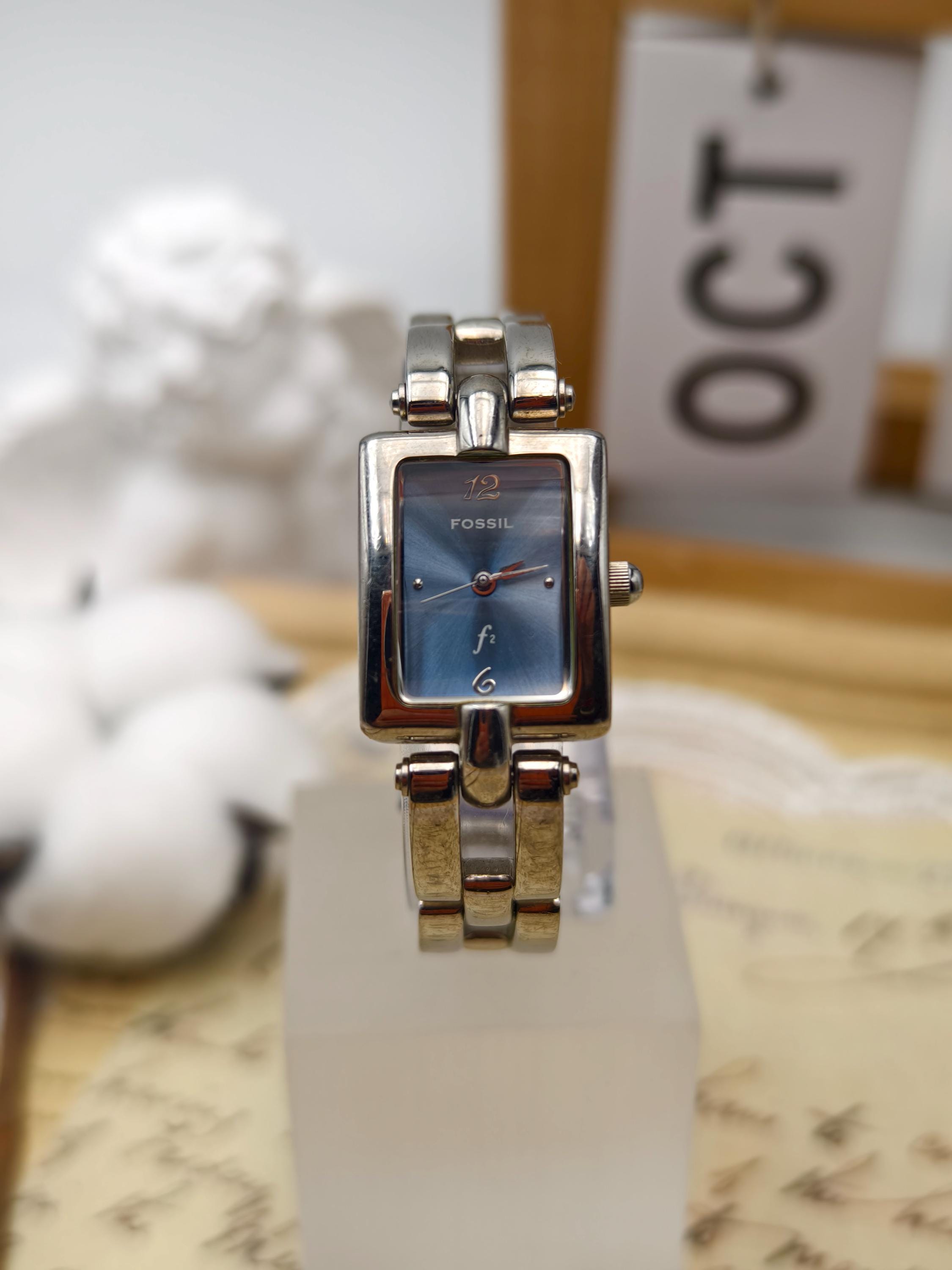 Vintage fossil blue watch