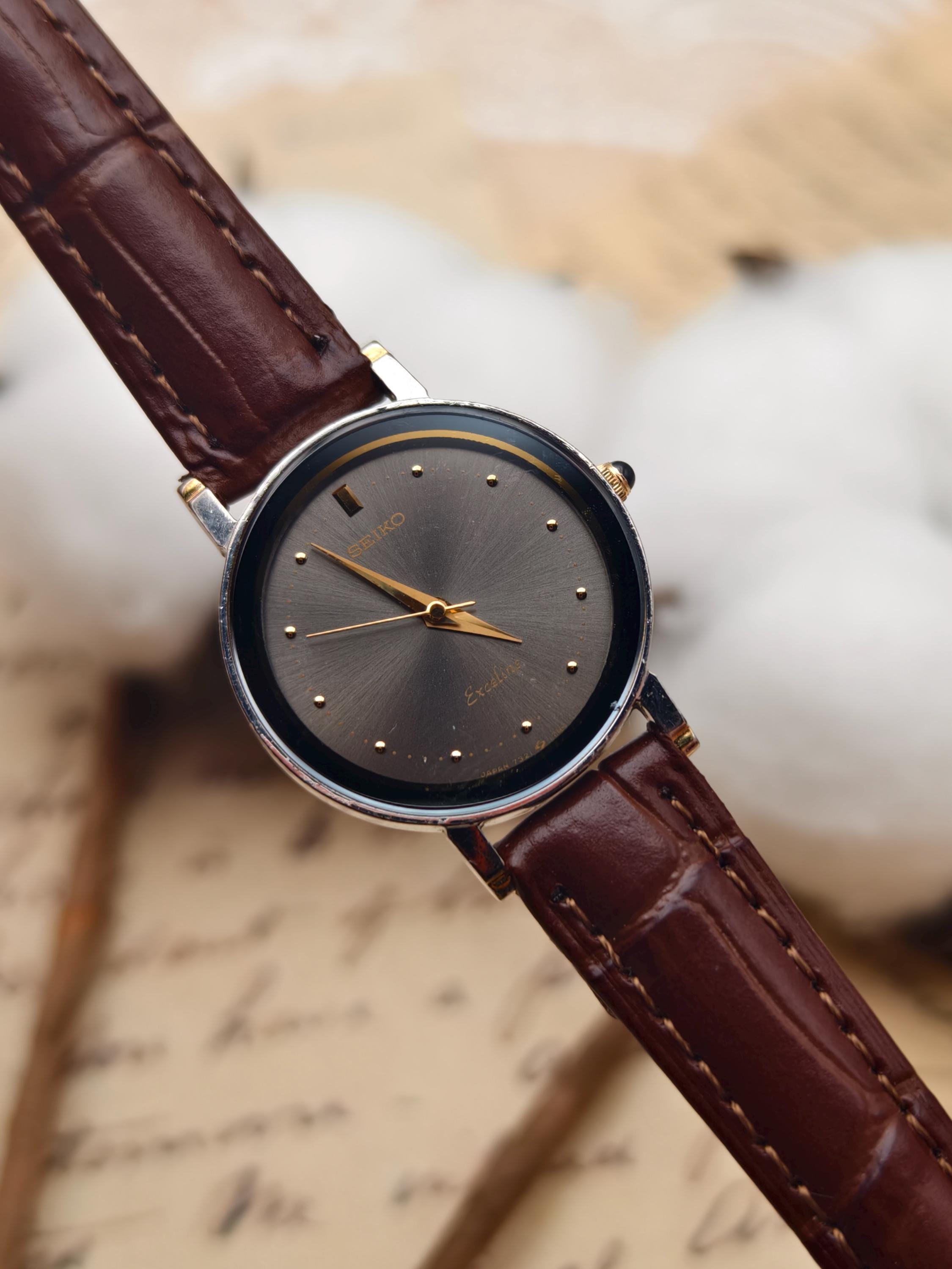 ヴィンテージ　SEIKO　セイコー　EXCELINE　レディース　ウォッチ72 1991年製 ヴィンテージ美品/稼働]SEIKO セイコー EXCELINE エク