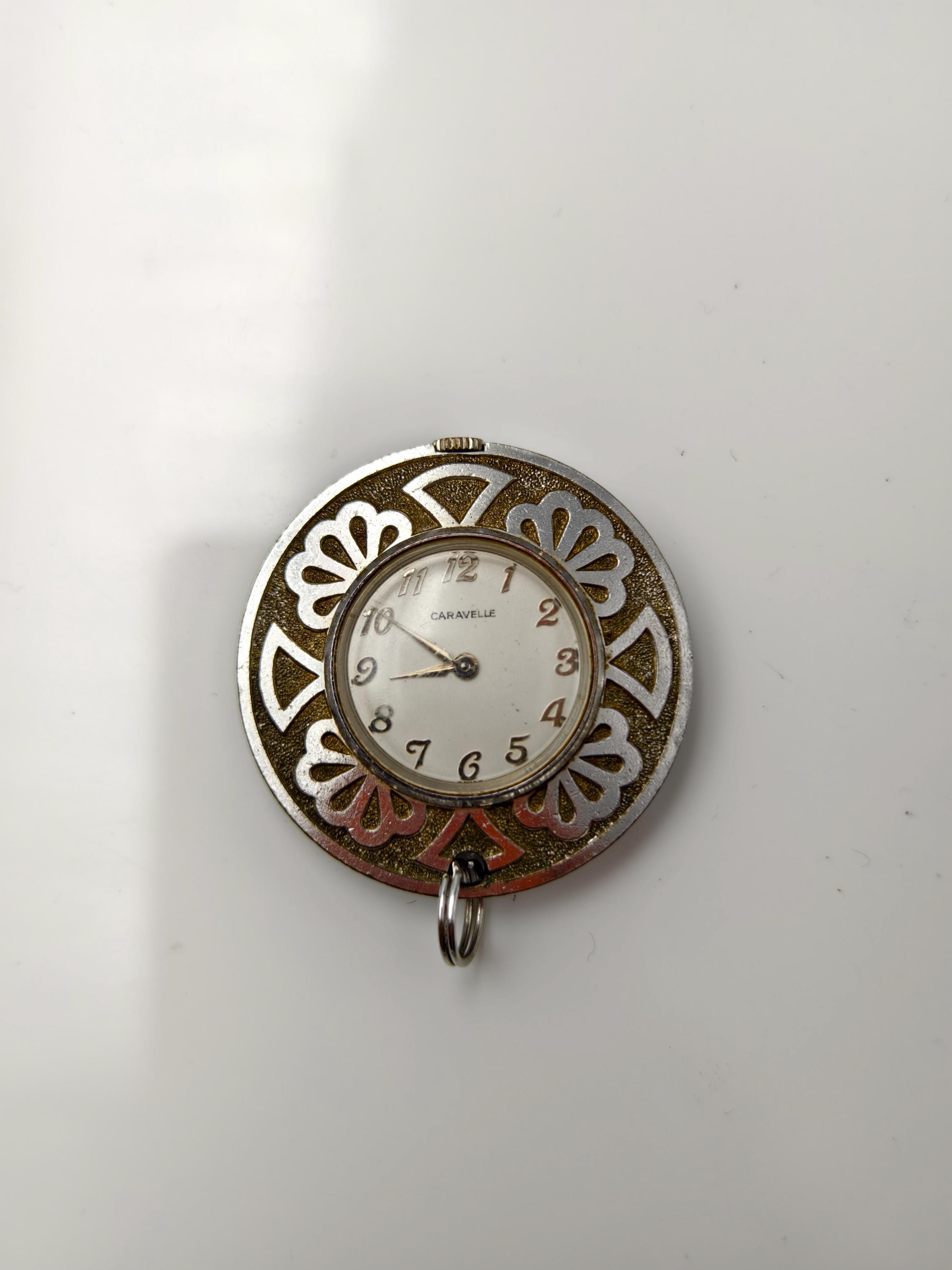 Vintage Caravelle Women’s Pocket Watch 1967 CARAVELLE by Bulova Ladies Pendant 7 Jewels Watch with  main image 4