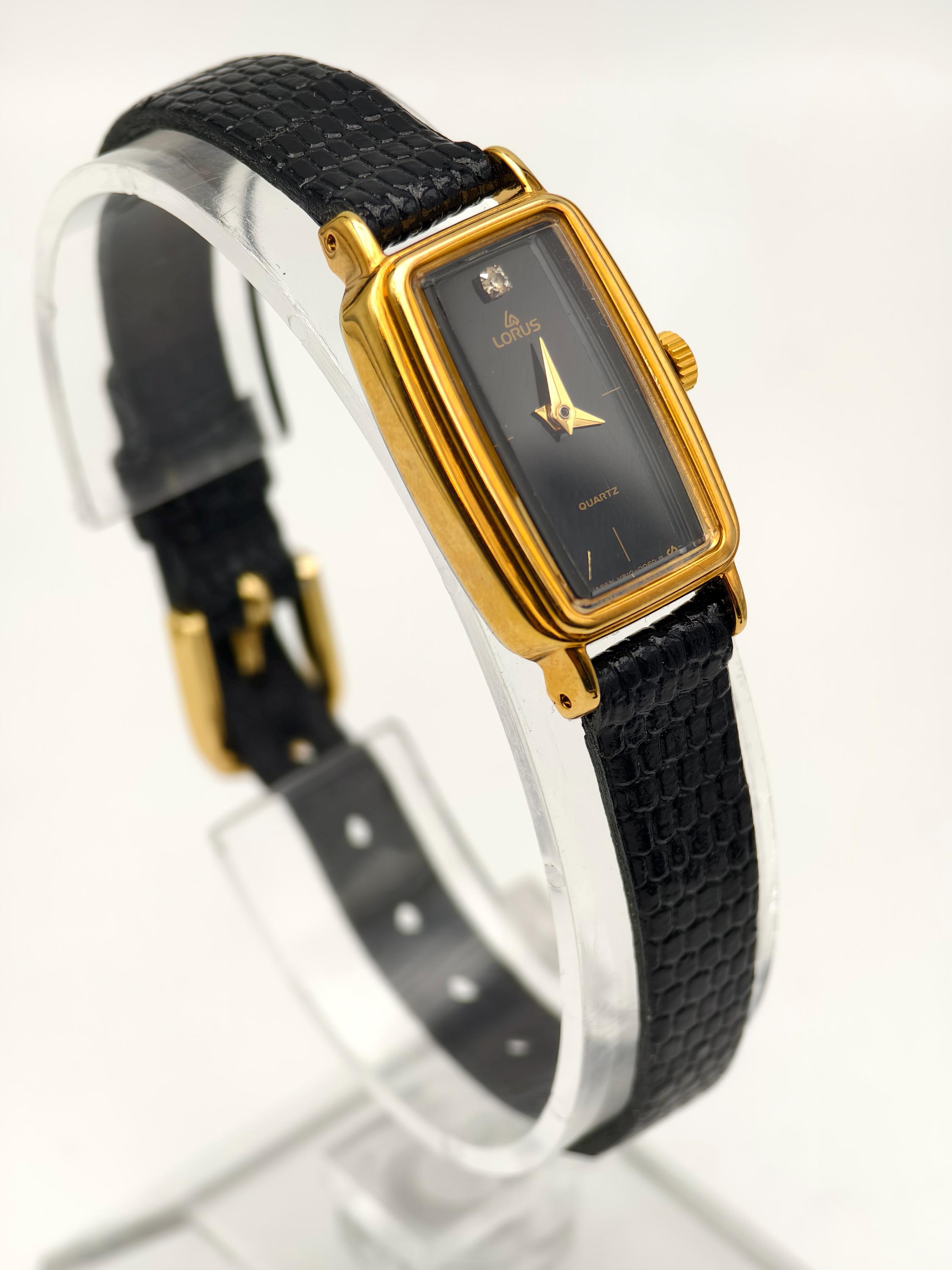 Vintage Lorus Gold Tone Quartz Watch | Rectangular Face 75356499_xxl.jpg main image 4