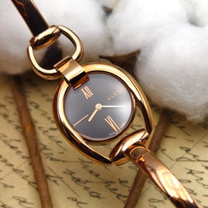 AUTHENTIC RARE GUCCI HORSESHOE GOLD WATCH Gucci Horsebit  main image 4