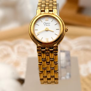 Vintage 1990s Caravelle by Bulova Ladies Gold Tone Quartz Watch