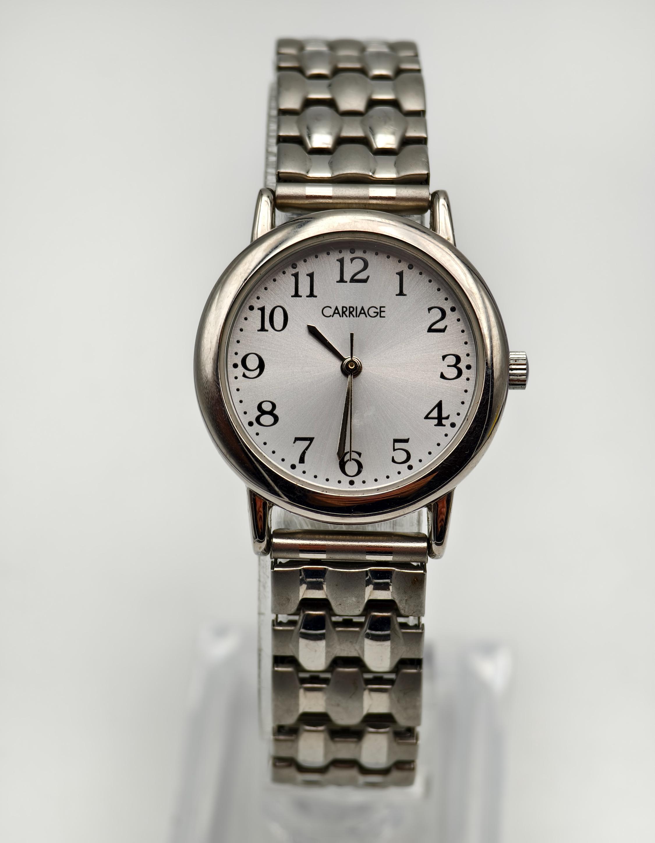 Carriage by Timex women\'s watch. Square face with two toned metal band Carriage Women main image 2