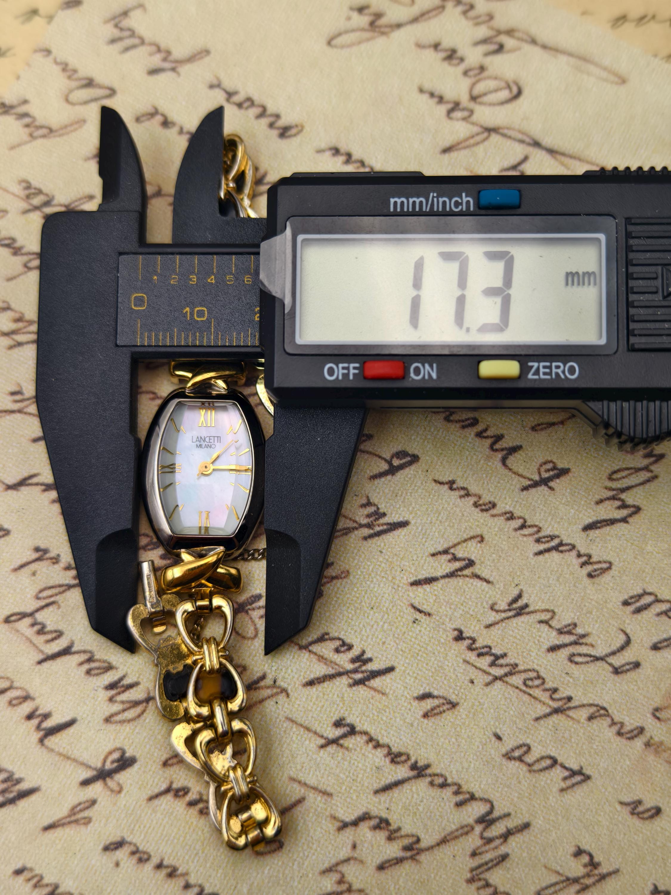 Vintage 1990s Lancetti Ladies Quartz Two Tone Watch Mother of