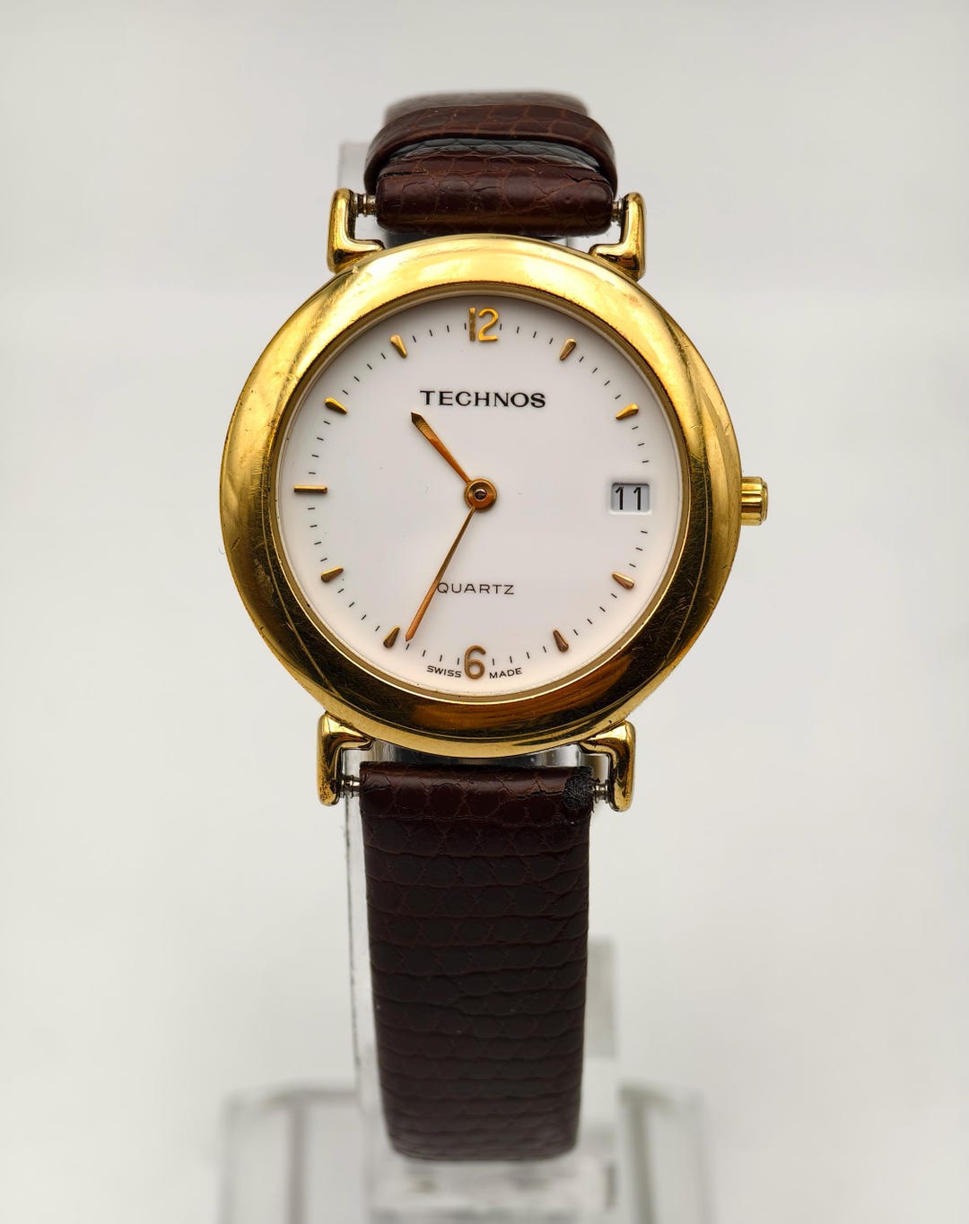 TECHNOS クォーツ時計 ヴィンテージ品　タグ付き未使用品 中古・古着通販】TECHNOS (テクノス) 腕時計 クォーツ ゴールド サイズ
