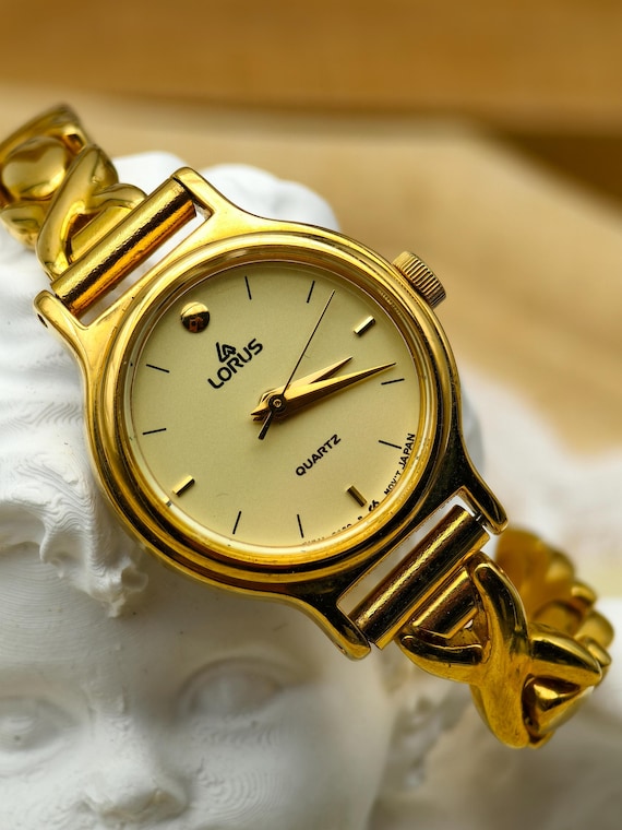 Lorus Ladies Quartz Watch Lorus Quartz Ladies Gold Plated Champagne Dial Watch - Lorus  main image 4