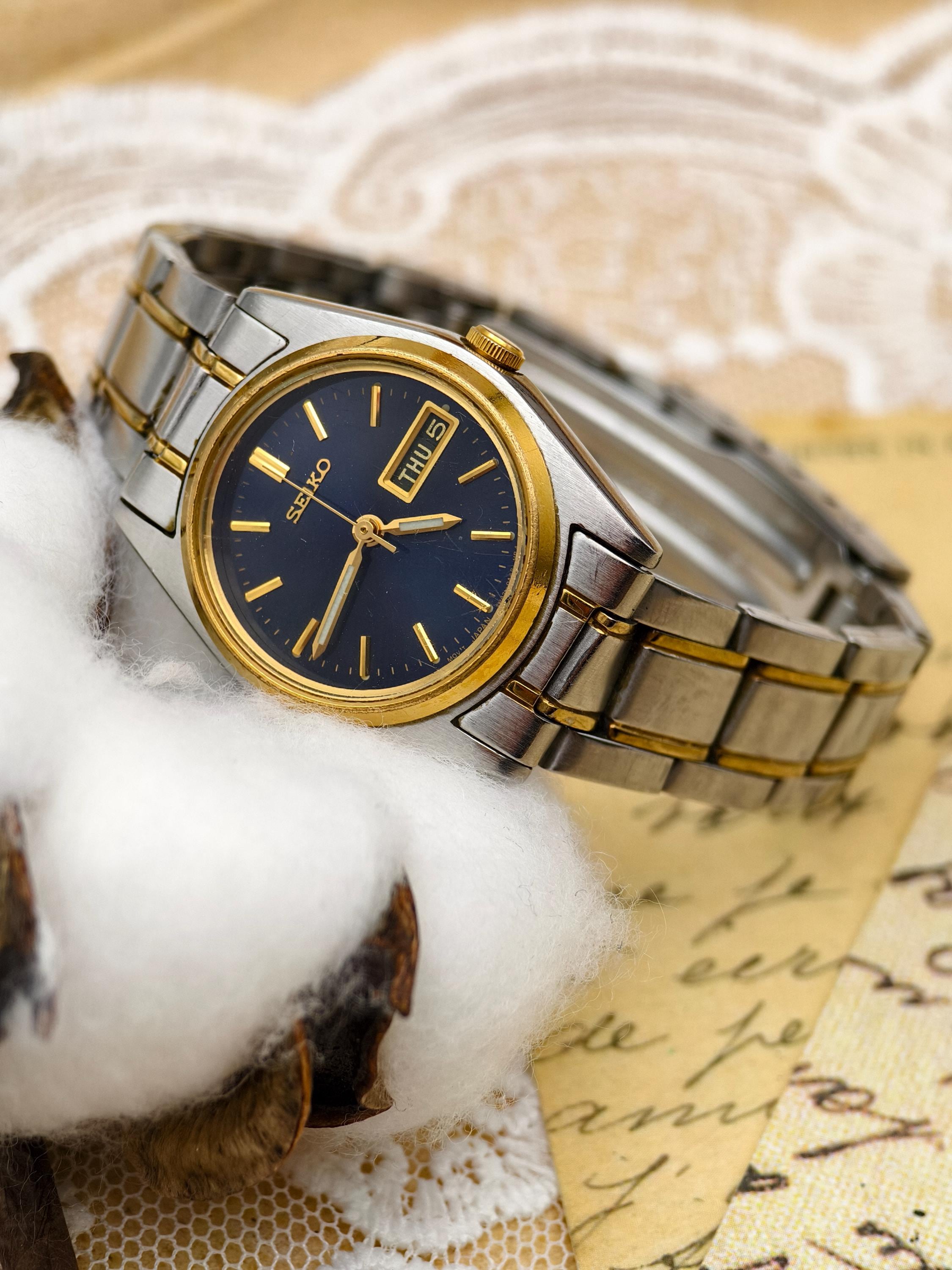 [電池切れ]SEIKO ブルーストーン ブレスウォッチ ヴィンテージ 195 電池切れ]SEIKO ブルーストーン ブレスウォッチ ヴィンテージ 195