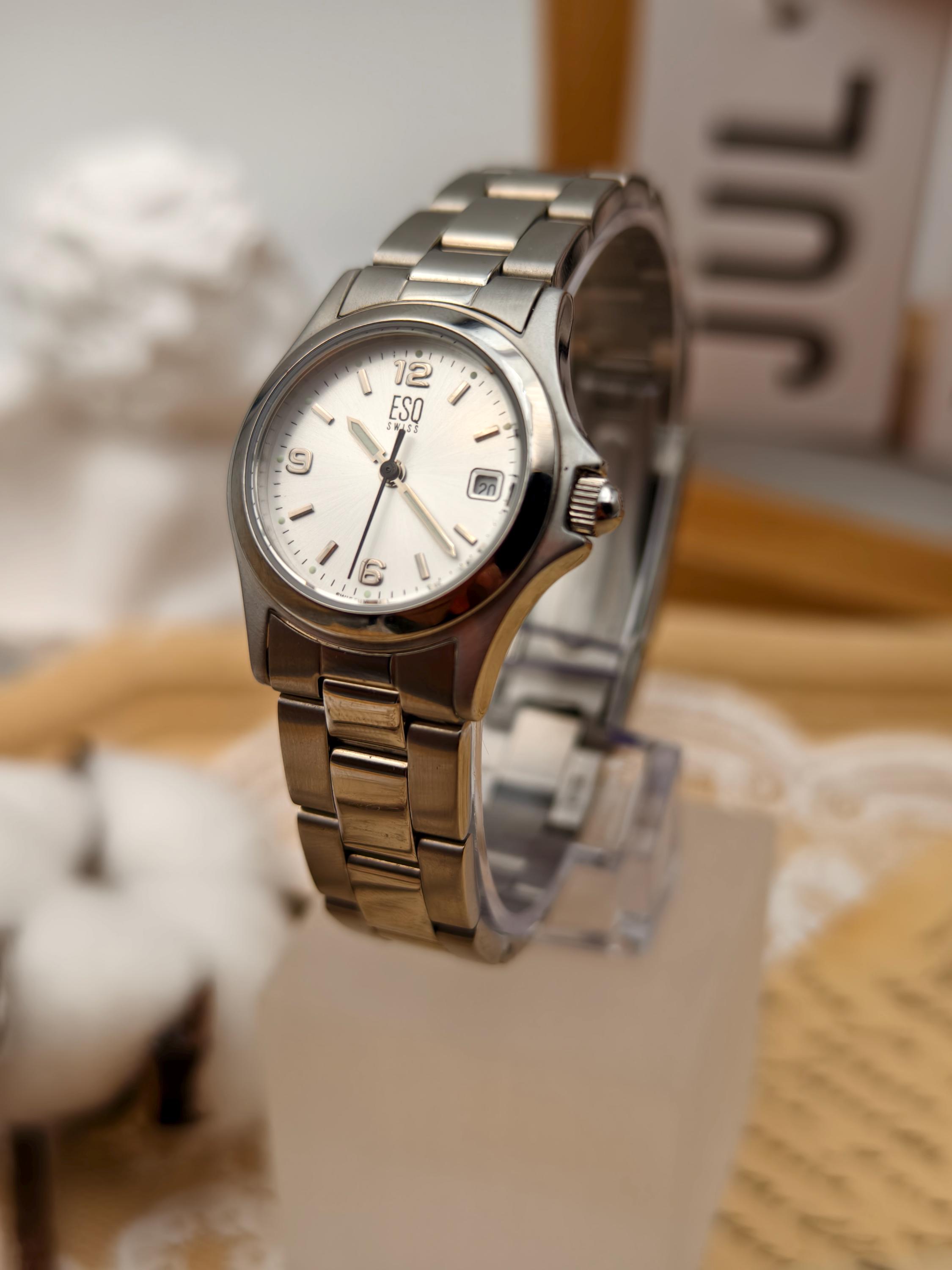 ESQ Silver-Tone Women\'s Bracelet Watch - Silver Dial ESQ Swiss Womens Watch Silver Dial Two Tone Stainless Date  main image 2