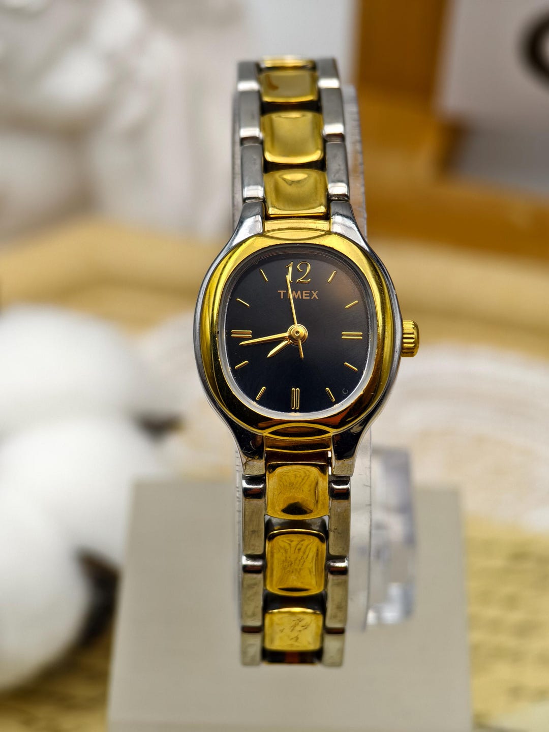 Timex Ladies Two-tone Quartz Watch – 19.6mm Oval Case  display picture 3