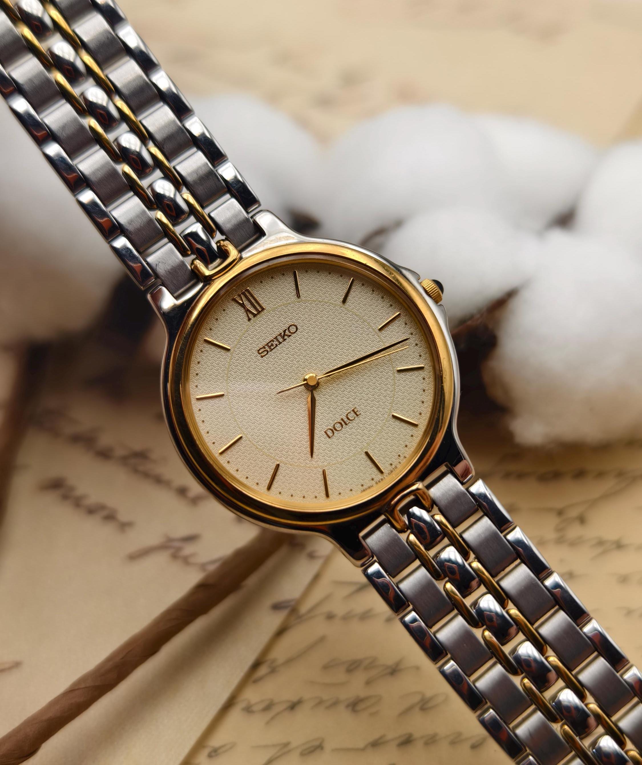 Vintage Seiko Dolce Gold - Etsy