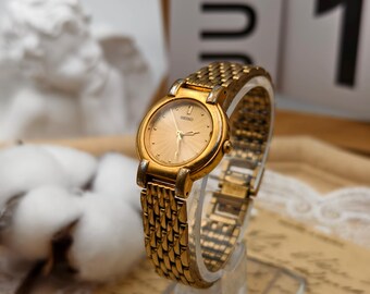 ヴィンテージ 1980年代 セイコー レディース クォーツ腕時計 ゴールド
