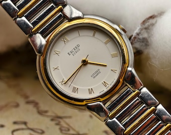 Vintage Citizen Exceed Euros Ladies Quartz Two Tone Watch 24mm Roman Dial