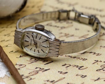 1970年代のヴィンテージ セイコー レディース 機械式腕時計 17石