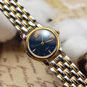 時計 SEIKO. LUCENT Vintage Seiko Lucent Ladies Quartz Watch Blue Dial Two Tone