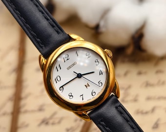 Vintage【near Mint】seiko Exceline 4N20-0640 Gold Diamond Quartz