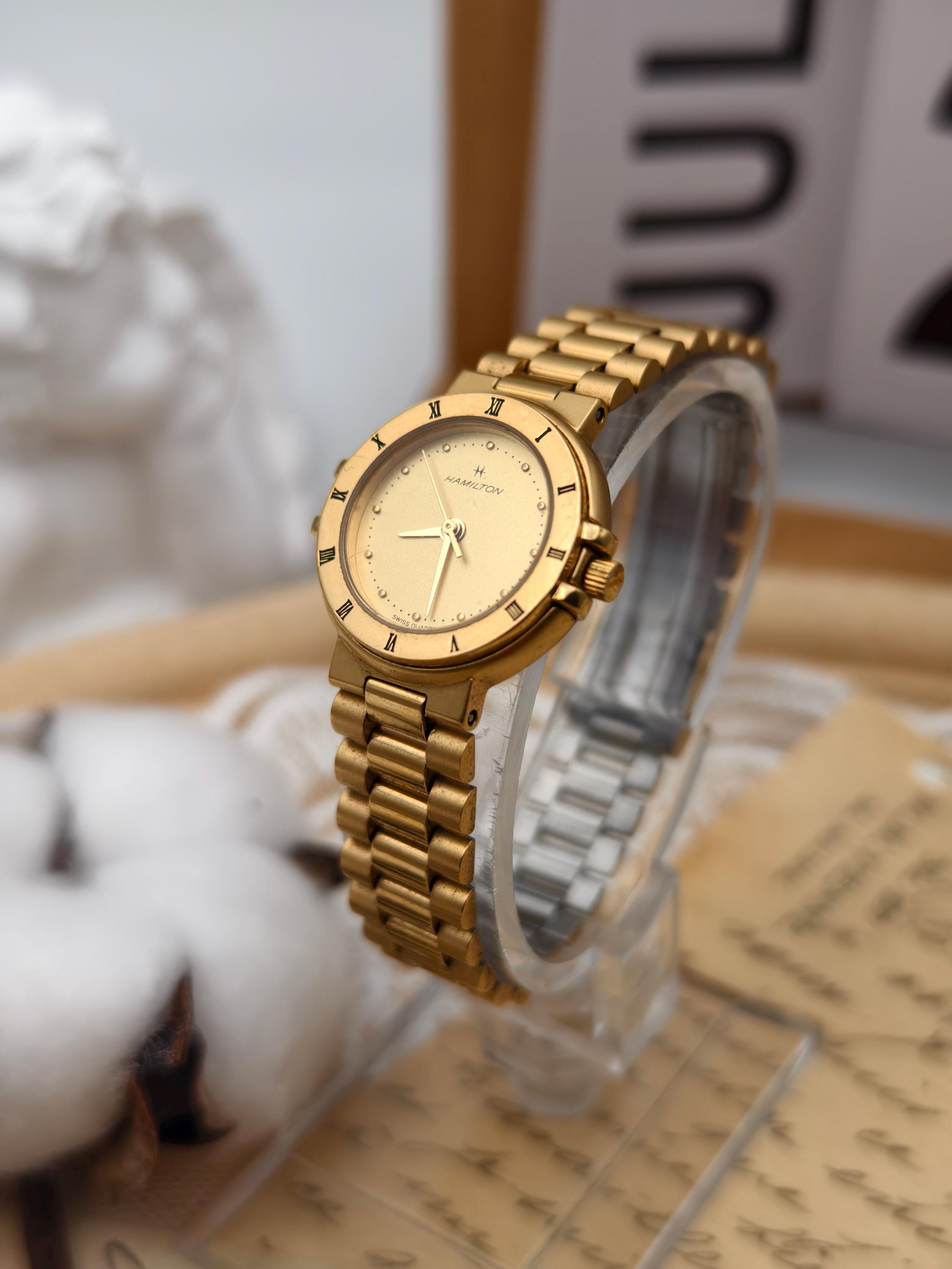 Vintage Hamilton Gold Watch - Etsy