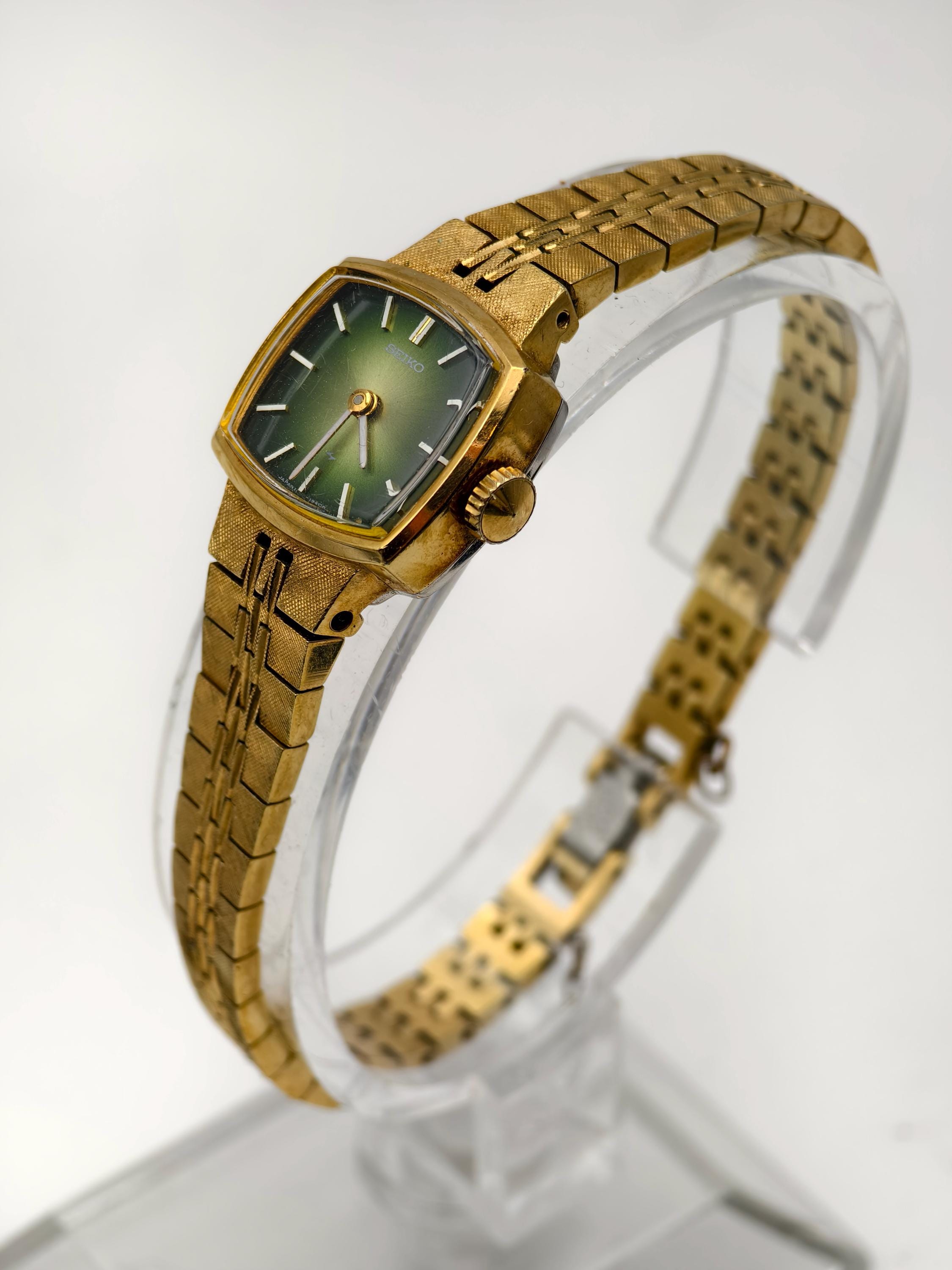 〇Nc左1045 昭和レトロ SEIKO QUARTZ DM303E オレンジ 1970 rare seiko quartz - Gem