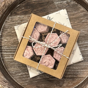 Organic natural 3 oz bag mini shower steamers or 8 pack gift box & steamer dish, gift for her, gift for him, basket filler, shower gifts image 10