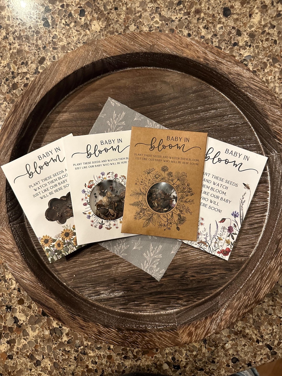 BABY SHOWER FAVORS With Open Wildflower Seed Window -baby in Bloom ...