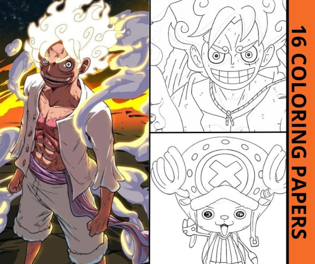 One Piece Manga Coloring Pages, 16 Pages, Anime Coloring Pages for ...