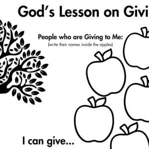 Giving to Other Lesson | Activity Sheet | Coloring Page